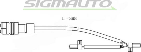 SIGMAUTO WI0658 - Сигнализатор, износ тормозных колодок autospares.lv