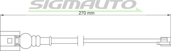 SIGMAUTO WI0665 - Сигнализатор, износ тормозных колодок autospares.lv