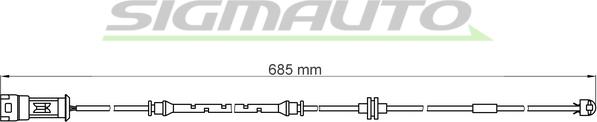 SIGMAUTO WI0604 - Сигнализатор, износ тормозных колодок autospares.lv