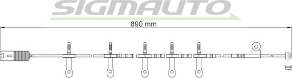 SIGMAUTO WI0606 - Сигнализатор, износ тормозных колодок autospares.lv