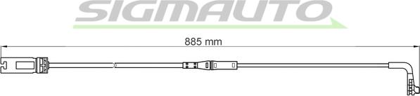 SIGMAUTO WI0603 - Сигнализатор, износ тормозных колодок autospares.lv