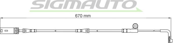 SIGMAUTO WI0602 - Сигнализатор, износ тормозных колодок autospares.lv