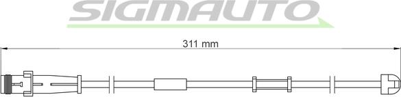 SIGMAUTO WI0619 - Сигнализатор, износ тормозных колодок autospares.lv