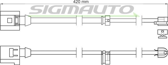 SIGMAUTO WI0614 - Сигнализатор, износ тормозных колодок autospares.lv