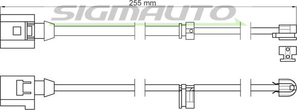 SIGMAUTO WI0615 - Сигнализатор, износ тормозных колодок autospares.lv