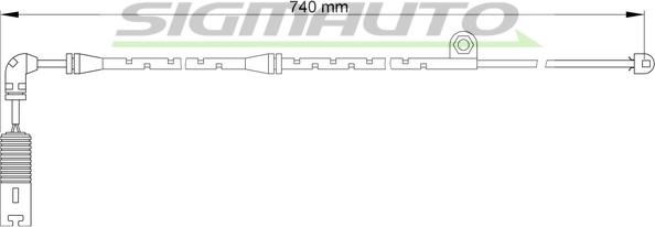 SIGMAUTO WI0610 - Сигнализатор, износ тормозных колодок autospares.lv