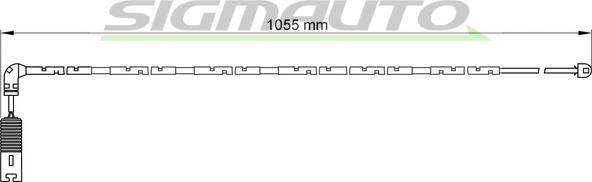 SIGMAUTO WI0611 - Сигнализатор, износ тормозных колодок autospares.lv