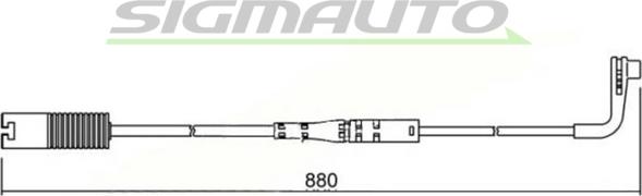 SIGMAUTO WI0617 - Сигнализатор, износ тормозных колодок autospares.lv