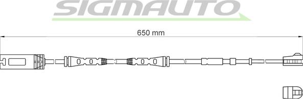 SIGMAUTO WI0689 - Сигнализатор, износ тормозных колодок autospares.lv