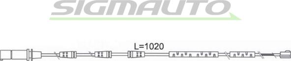 SIGMAUTO WI0686 - Сигнализатор, износ тормозных колодок autospares.lv