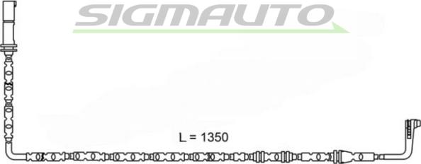 SIGMAUTO WI0680 - Сигнализатор, износ тормозных колодок autospares.lv