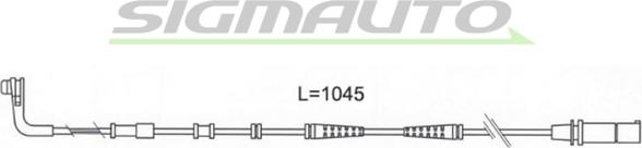 SIGMAUTO WI0683 - Сигнализатор, износ тормозных колодок autospares.lv