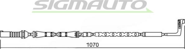 SIGMAUTO WI0682 - Сигнализатор, износ тормозных колодок autospares.lv