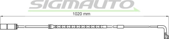 SIGMAUTO WI0639 - Сигнализатор, износ тормозных колодок autospares.lv