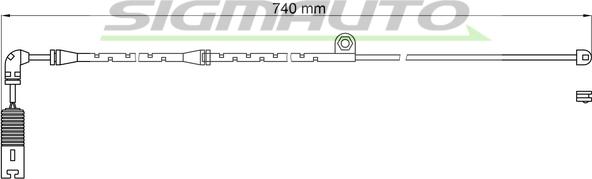 SIGMAUTO WI0638 - Сигнализатор, износ тормозных колодок autospares.lv