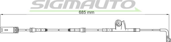 SIGMAUTO WI0637 - Сигнализатор, износ тормозных колодок autospares.lv