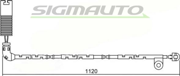 SIGMAUTO WI0621 - Сигнализатор, износ тормозных колодок autospares.lv