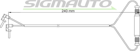SIGMAUTO WI0628 - Сигнализатор, износ тормозных колодок autospares.lv