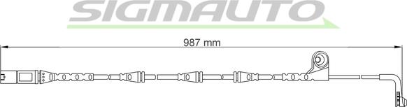 SIGMAUTO WI0670 - Сигнализатор, износ тормозных колодок autospares.lv