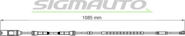 SIGMAUTO WI0677 - Сигнализатор, износ тормозных колодок autospares.lv