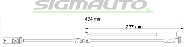 SIGMAUTO WI0801 - Сигнализатор, износ тормозных колодок autospares.lv