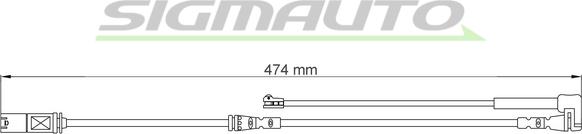 SIGMAUTO WI0797 - Сигнализатор, износ тормозных колодок autospares.lv