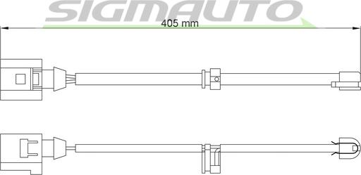 SIGMAUTO WI0742 - Сигнализатор, износ тормозных колодок autospares.lv