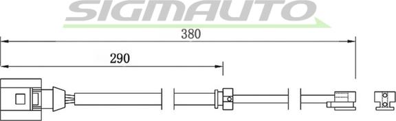 SIGMAUTO WI0747 - Сигнализатор, износ тормозных колодок autospares.lv