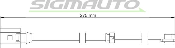 SIGMAUTO WI0754 - Сигнализатор, износ тормозных колодок autospares.lv