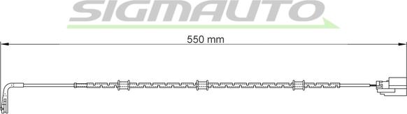 SIGMAUTO WI0758 - Сигнализатор, износ тормозных колодок autospares.lv