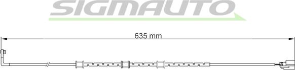 SIGMAUTO WI0757 - Сигнализатор, износ тормозных колодок autospares.lv