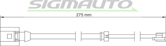 SIGMAUTO WI0766 - Сигнализатор, износ тормозных колодок autospares.lv