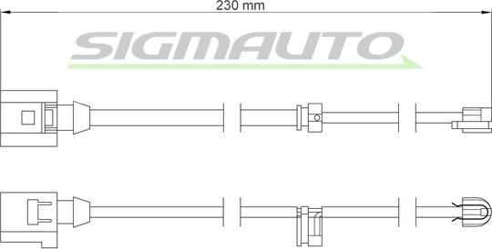 SIGMAUTO WI0709 - Сигнализатор, износ тормозных колодок autospares.lv