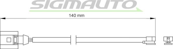 SIGMAUTO WI0703 - Сигнализатор, износ тормозных колодок autospares.lv