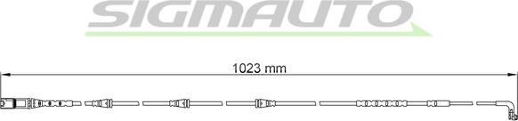 SIGMAUTO WI0718 - Сигнализатор, износ тормозных колодок autospares.lv