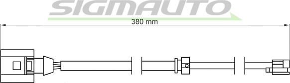SIGMAUTO WI0712 - Сигнализатор, износ тормозных колодок autospares.lv