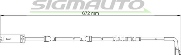 SIGMAUTO WI0717 - Сигнализатор, износ тормозных колодок autospares.lv