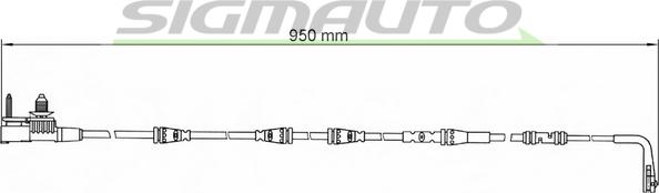 SIGMAUTO WI0782 - Сигнализатор, износ тормозных колодок autospares.lv