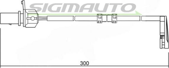 SIGMAUTO WI0733 - Сигнализатор, износ тормозных колодок autospares.lv