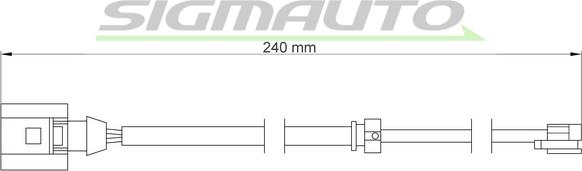 SIGMAUTO WI0726 - Сигнализатор, износ тормозных колодок autospares.lv