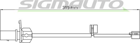 SIGMAUTO WI0775 - Сигнализатор, износ тормозных колодок autospares.lv