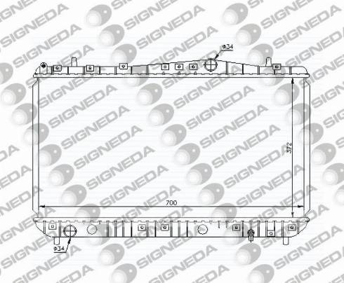 Signeda RA61633 - Радиатор, охлаждение двигателя autospares.lv