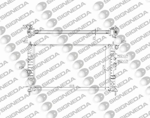 Signeda RA630121 - Радиатор, охлаждение двигателя autospares.lv