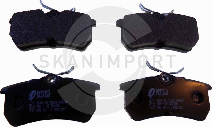 SKANIMPORT BHF 1000 - Тормозные колодки, дисковые, комплект autospares.lv