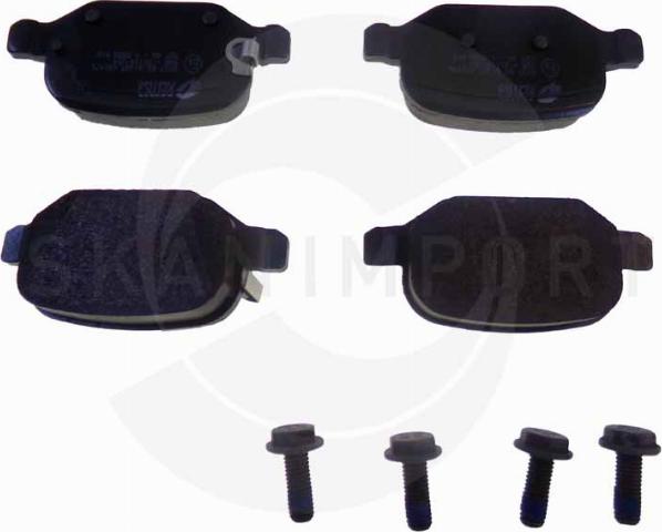 SKANIMPORT BVF 1002 - Тормозные колодки, дисковые, комплект autospares.lv