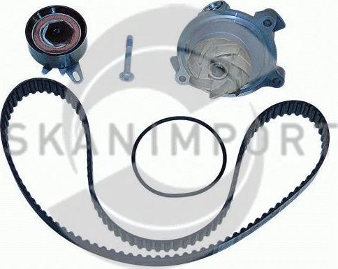 SKANIMPORT ZRS 0593W - Водяной насос + комплект зубчатого ремня ГРМ autospares.lv