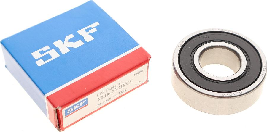 SKF 6203-2RSH/C3 - Подшипник ступицы колеса, комплект autospares.lv