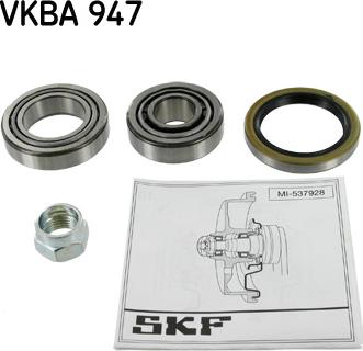SKF VKBA 947 - Подшипник ступицы колеса, комплект autospares.lv