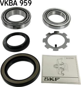 SKF VKBA 959 - Подшипник ступицы колеса, комплект autospares.lv