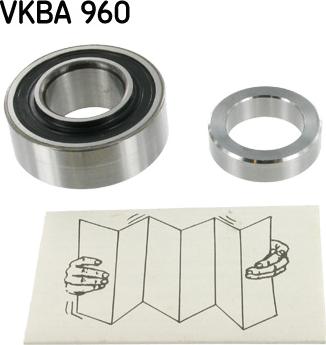 SKF VKBA 960 - Подшипник ступицы колеса, комплект autospares.lv